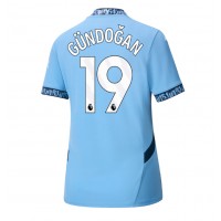 Camiseta Manchester City Ilkay Gundogan #19 Primera Equipación Replica 2024-25 para mujer mangas cortas